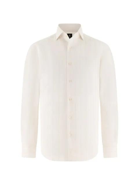 striped linen shirt by BOGGI MILANO