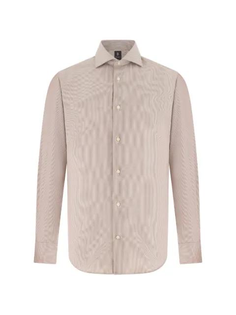 striped windsor-collar shirt by BOGGI MILANO