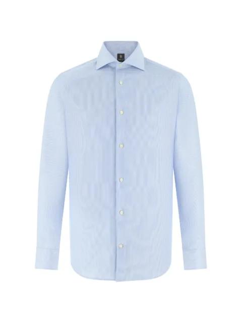 striped windsor-collar shirt by BOGGI MILANO