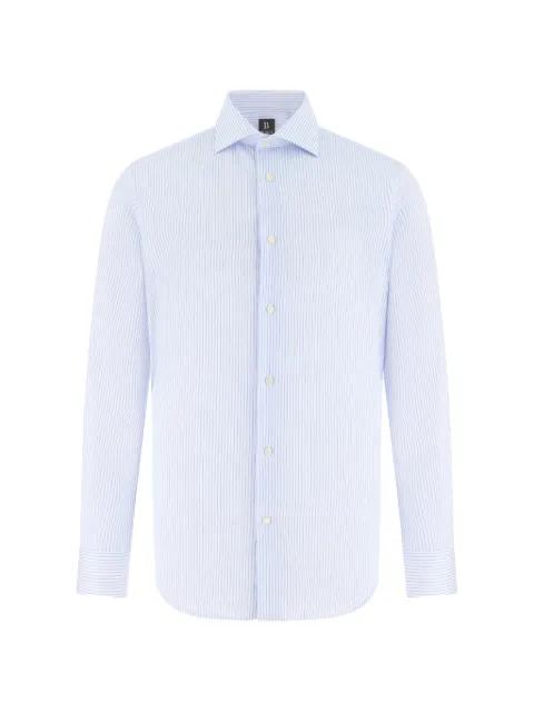 striped windsor-collar shirt by BOGGI MILANO