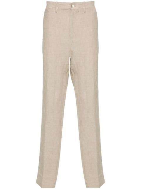 tapered linen chinos by BOGGI MILANO