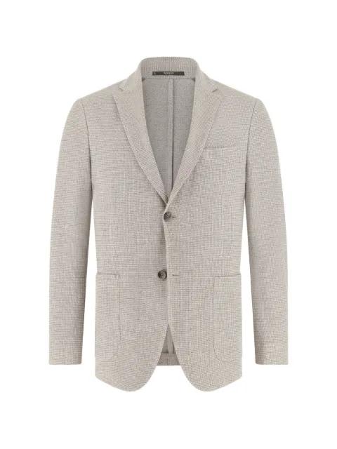 textured patch-pocket blazer by BOGGI MILANO