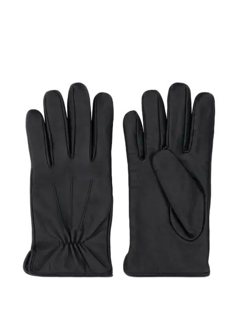 topstitching suede gloves by BOGGI MILANO