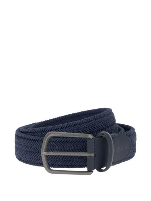 woven rubberised leather belt by BOGGI MILANO