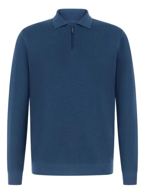 zip knitted polo shirt by BOGGI MILANO