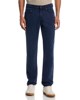 Cotton & Tencel Garment Dye Slim Fit Five Pocket Pants by BOGLIOLI