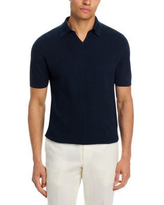 Garment Dye Pique Knit Johnny Collar Polo by BOGLIOLI