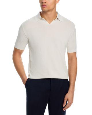 Garment Dye Pique Knit Johnny Collar Polo by BOGLIOLI