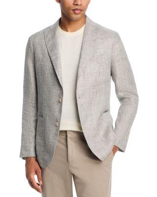 Linen Plaid Slim Fit K Jacket by BOGLIOLI