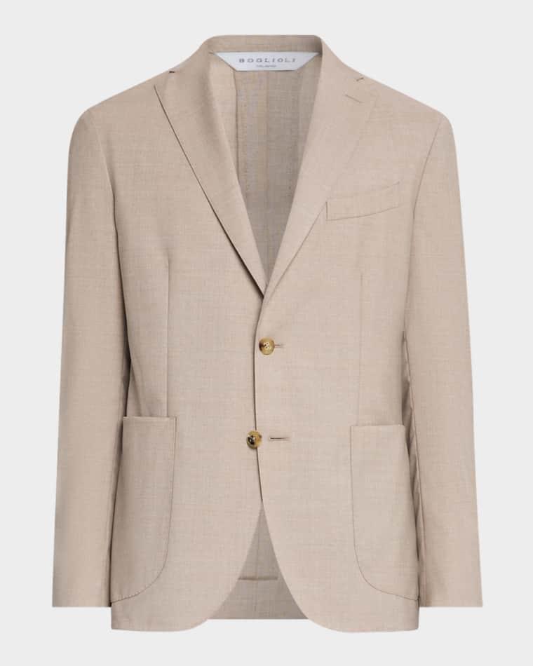Men's Textured Wool Two-Piece Suit by BOGLIOLI