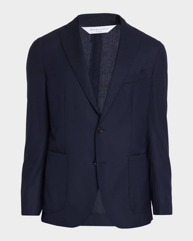 Men's Wool Hopsack Blazer by BOGLIOLI