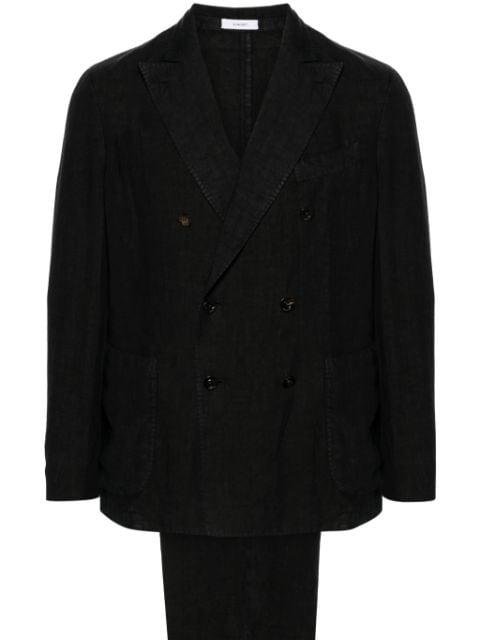 double-breasted linen suit by BOGLIOLI