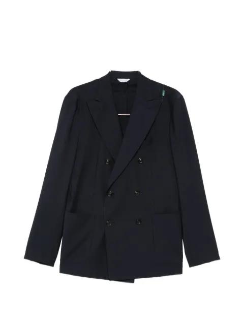 double-breasted peak-lapels suit by BOGLIOLI