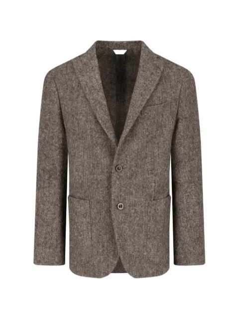 herringbone-pattern wool blazer by BOGLIOLI