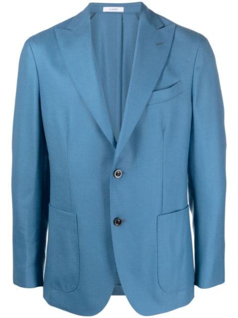 single-breasted virgin-wool blazer by BOGLIOLI
