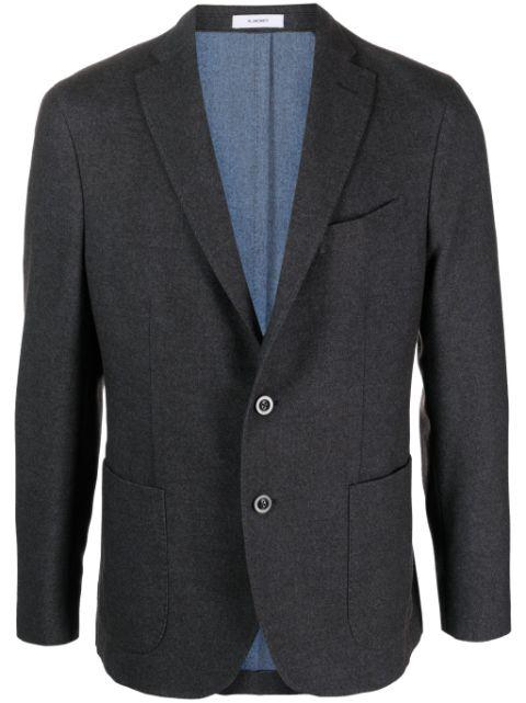 single-breasted virgin wool blazer by BOGLIOLI