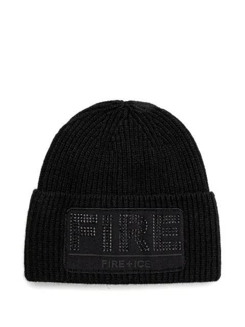 Aneli logo-patch beanie hat by BOGNER