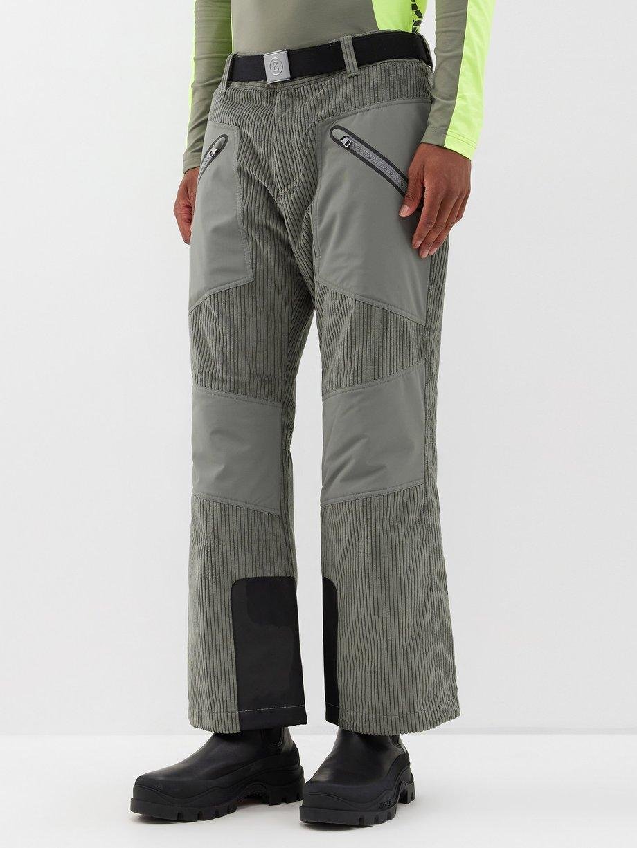 Codie corduroy-panelled ski trousers by BOGNER