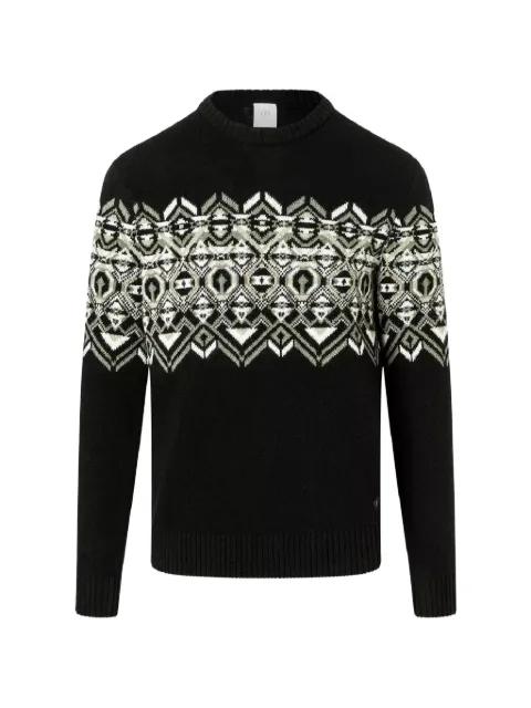 Luci contrast-pattern sweater by BOGNER