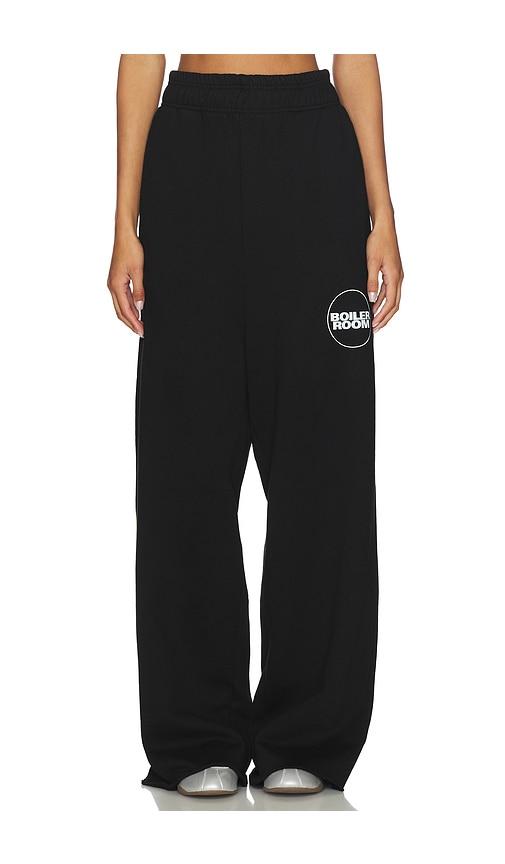 Boiler Room Wide Sweatpant in Black by BOILER ROOM