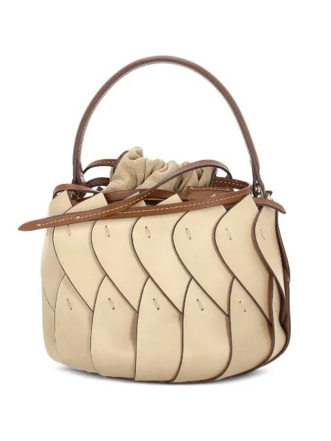 layered-panel leather tote bag by BOLDRINI