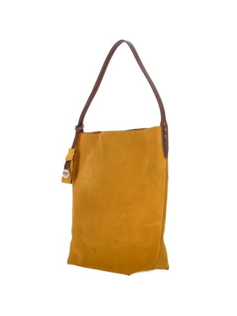 suede-finish logo-debossed tote bag by BOLDRINI