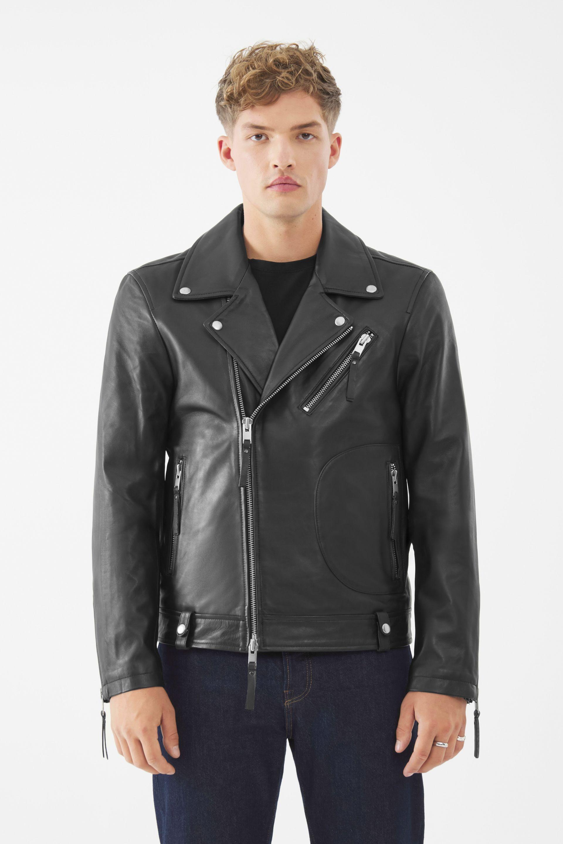 Real Leather Jacob Biker Jacket by BOLONGARO TREVOR