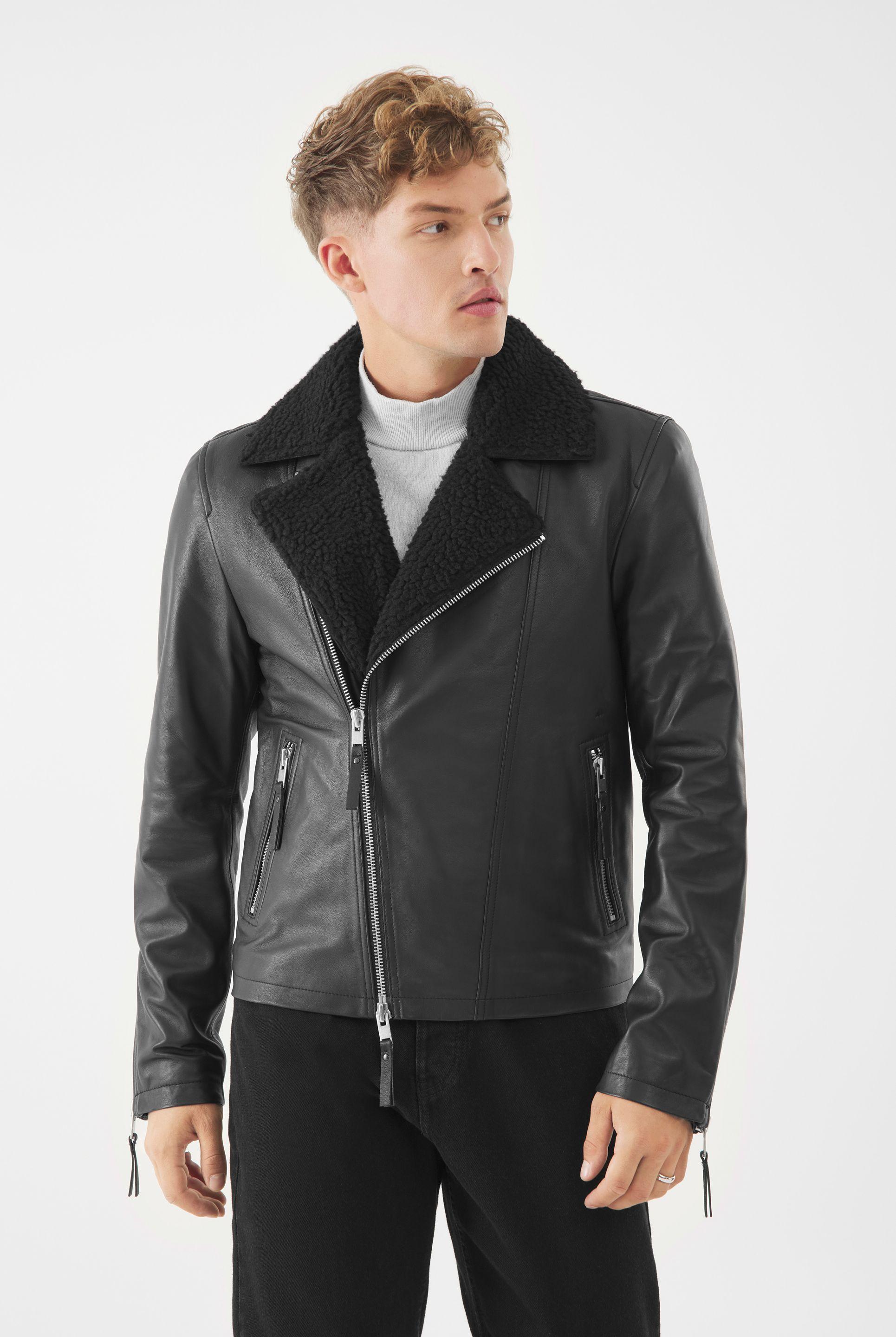 Real Leather Wesely Shearling Jacket by BOLONGARO TREVOR