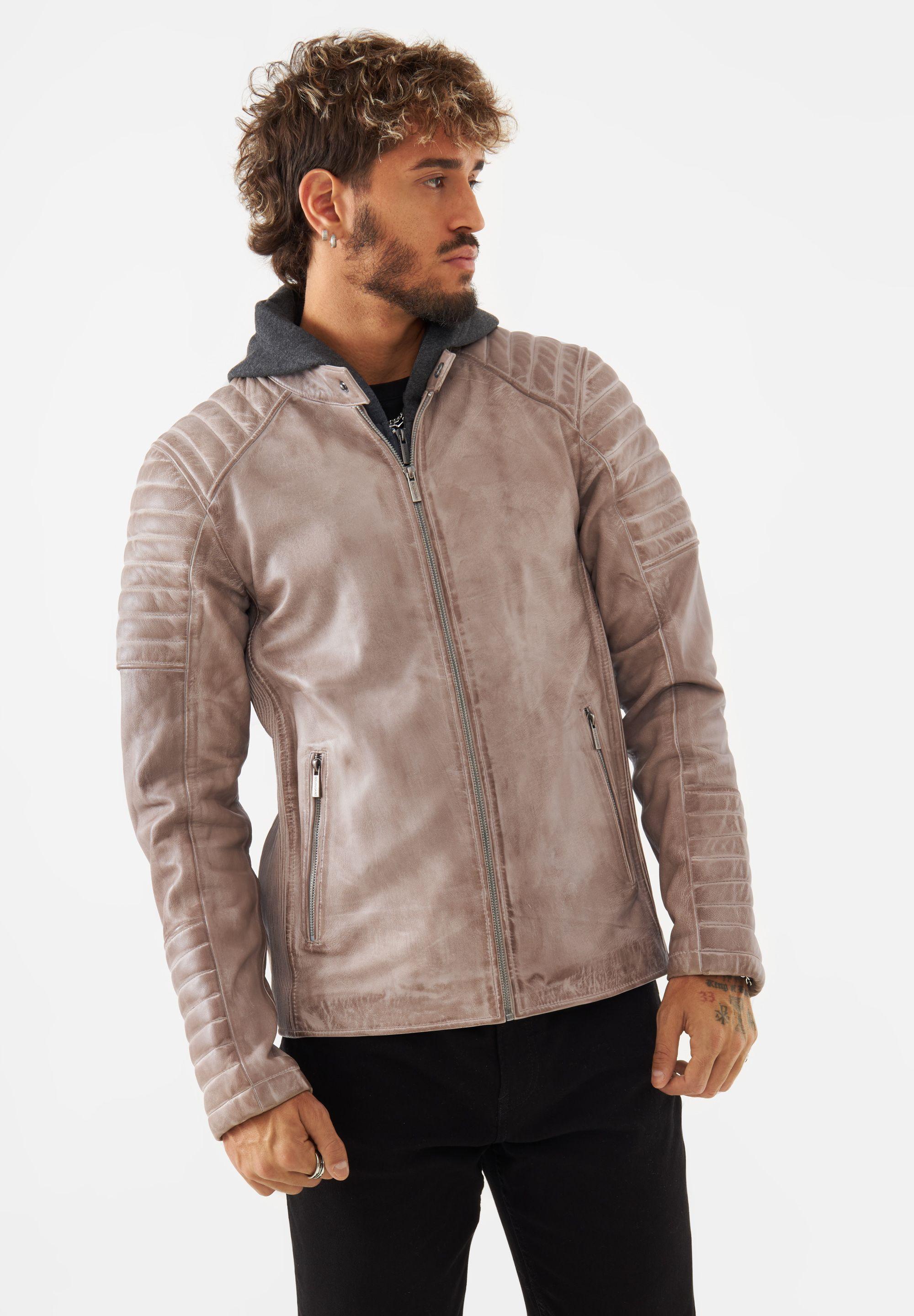 Real leather Jonas Racer Jacket by BOLONGARO TREVOR