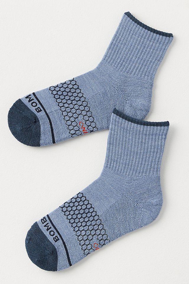 Bombas Merino Wool Blend Quarter Socks by BOMBAS