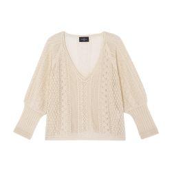 Pointelle V-neck top by BOMPARD