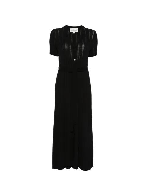 V-neck ribbed midi dress by BOMPARD
