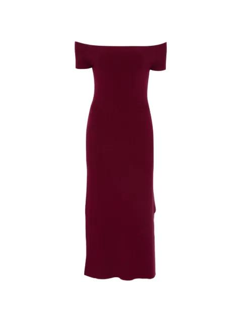 bardot flared knitted midi dress by BOMPARD