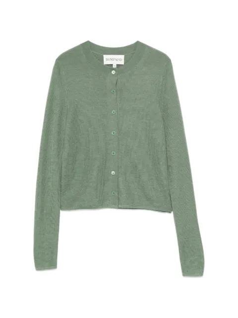 button cropped cardigan by BOMPARD