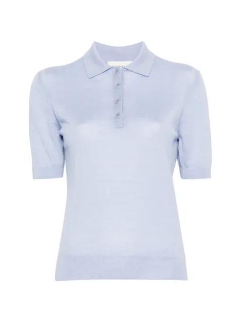 buttoned short-sleeve polo top by BOMPARD