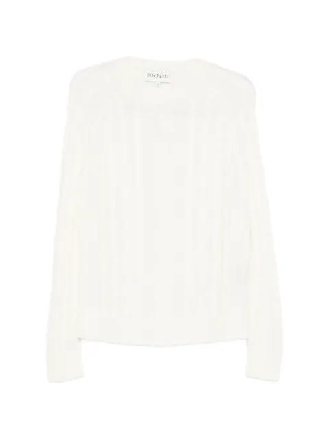 cable-knit round-neck sweater by BOMPARD