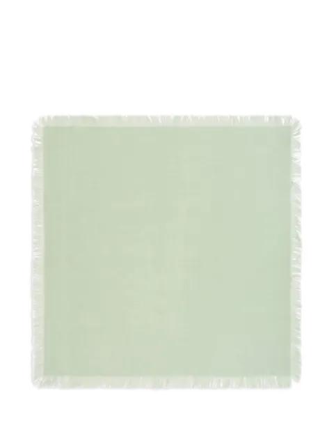 fringe twill square scarf by BOMPARD