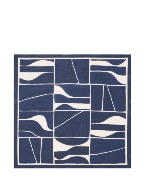 geometric printed square scarf by BOMPARD
