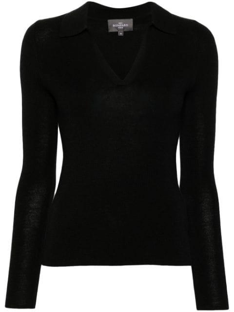 knitted polo top by BOMPARD