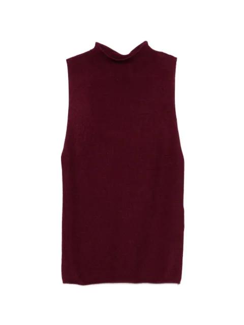 knitted vest top by BOMPARD
