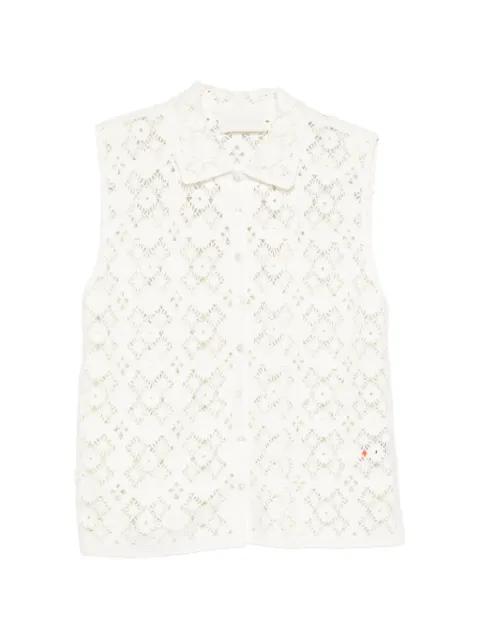 openwork crochet shirt vest by BOMPARD