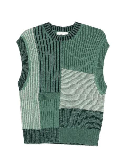 patchwork sleeveless vest by BOMPARD