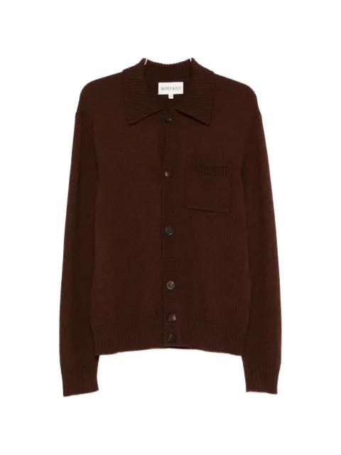 ribbed shirt-collar cardigan by BOMPARD