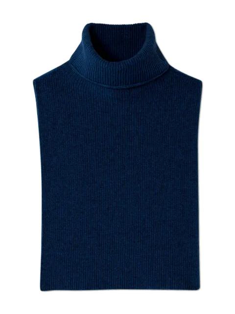 roll neck ribbed-knit bib by BOMPARD
