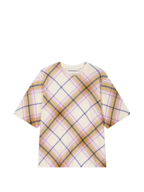 tartan-print T-shirt by BOMPARD
