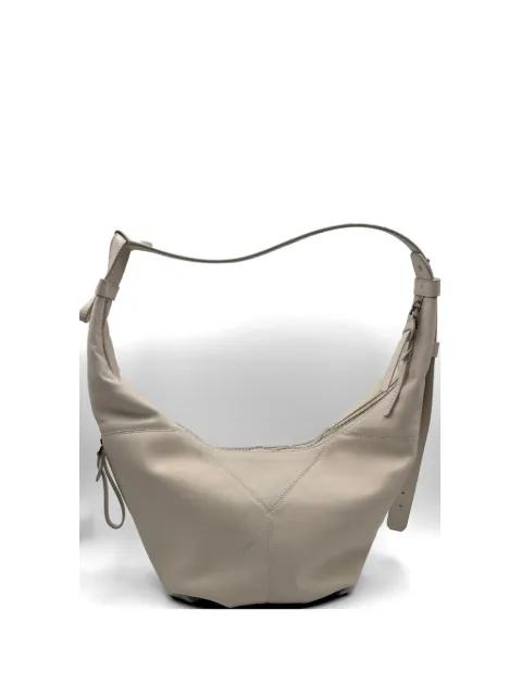 S Bow panelled leather shoulder bag by BONASTRE