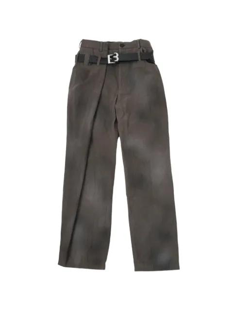 Belt-Press-Made Tuck trousers by BONBOM