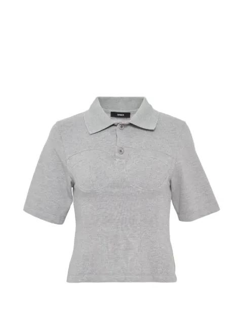 corset pique polo top by BONBOM