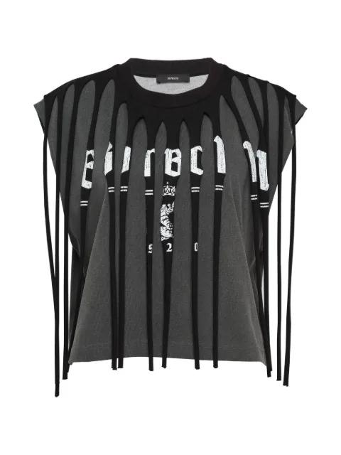 cut-out-design T-shirt by BONBOM