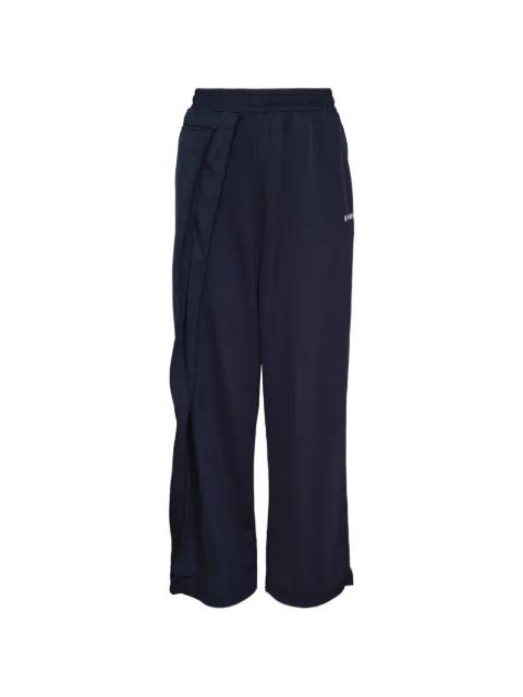 logo-print pleated track pants by BONBOM